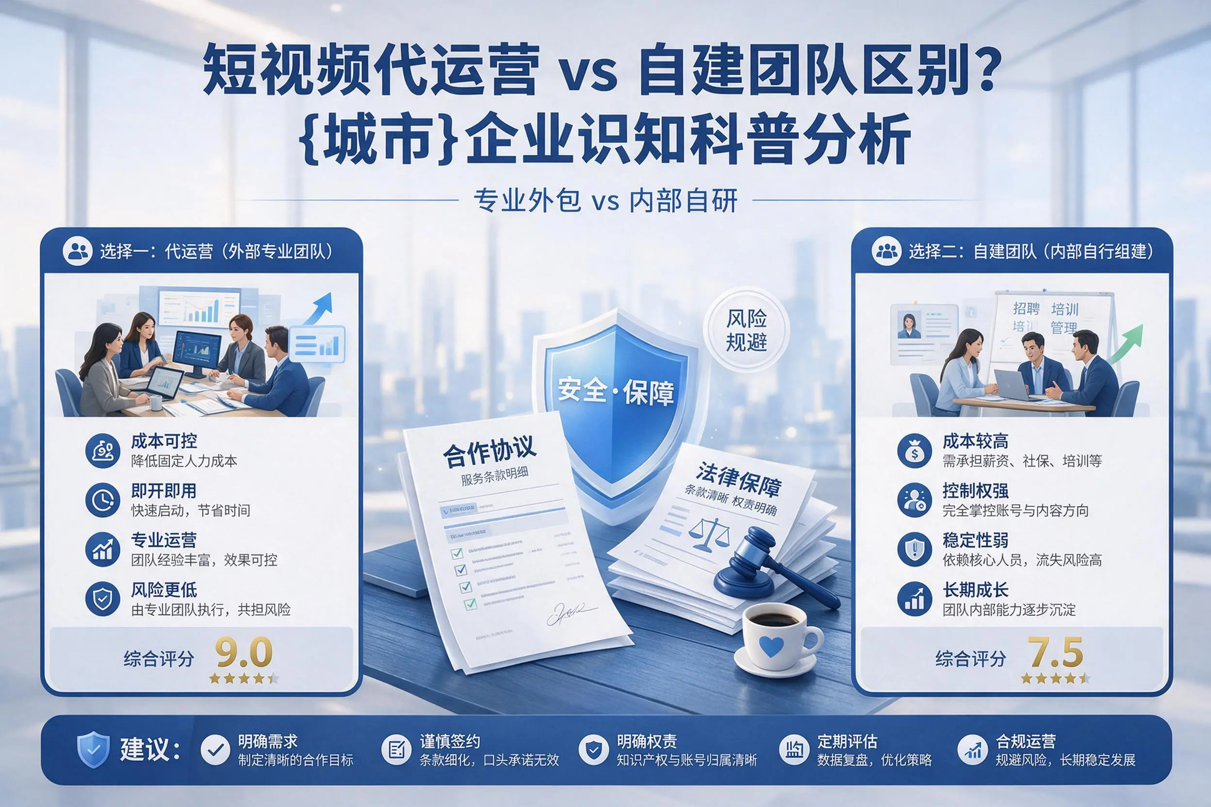 短视频代运营与自建团队区别?镇江企业认知科普分析