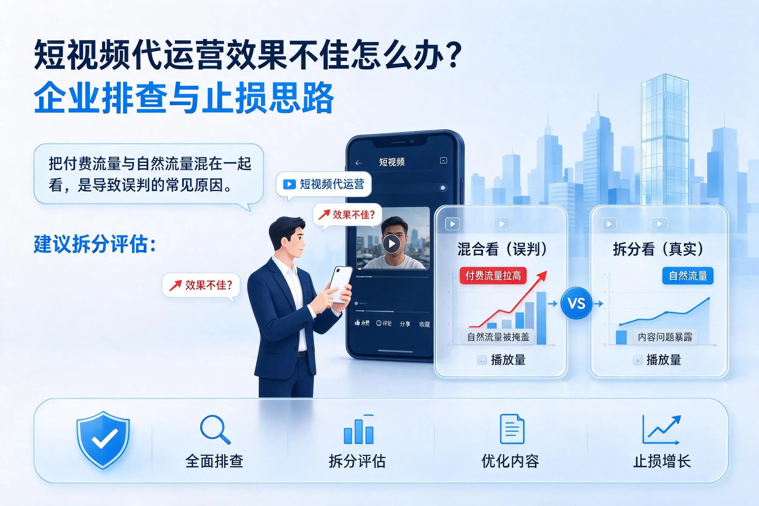 短视频代运营效果不佳怎么办？镇江企业排查与止损思路
