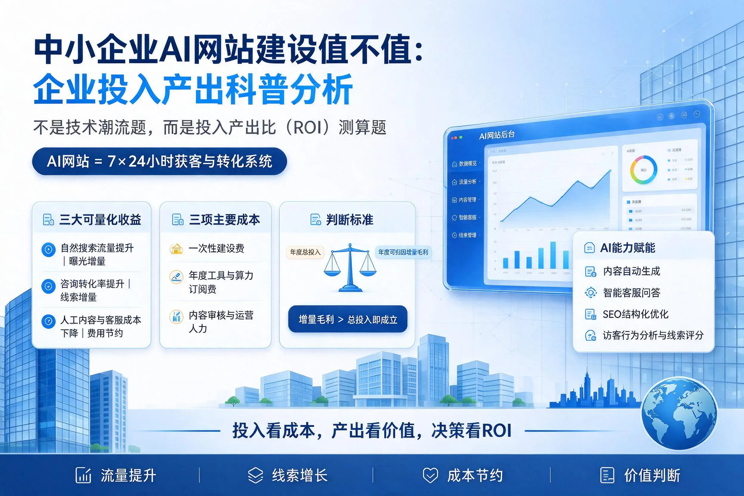 中小企业AI网站建设值不值:镇江企业投入产出科普分析