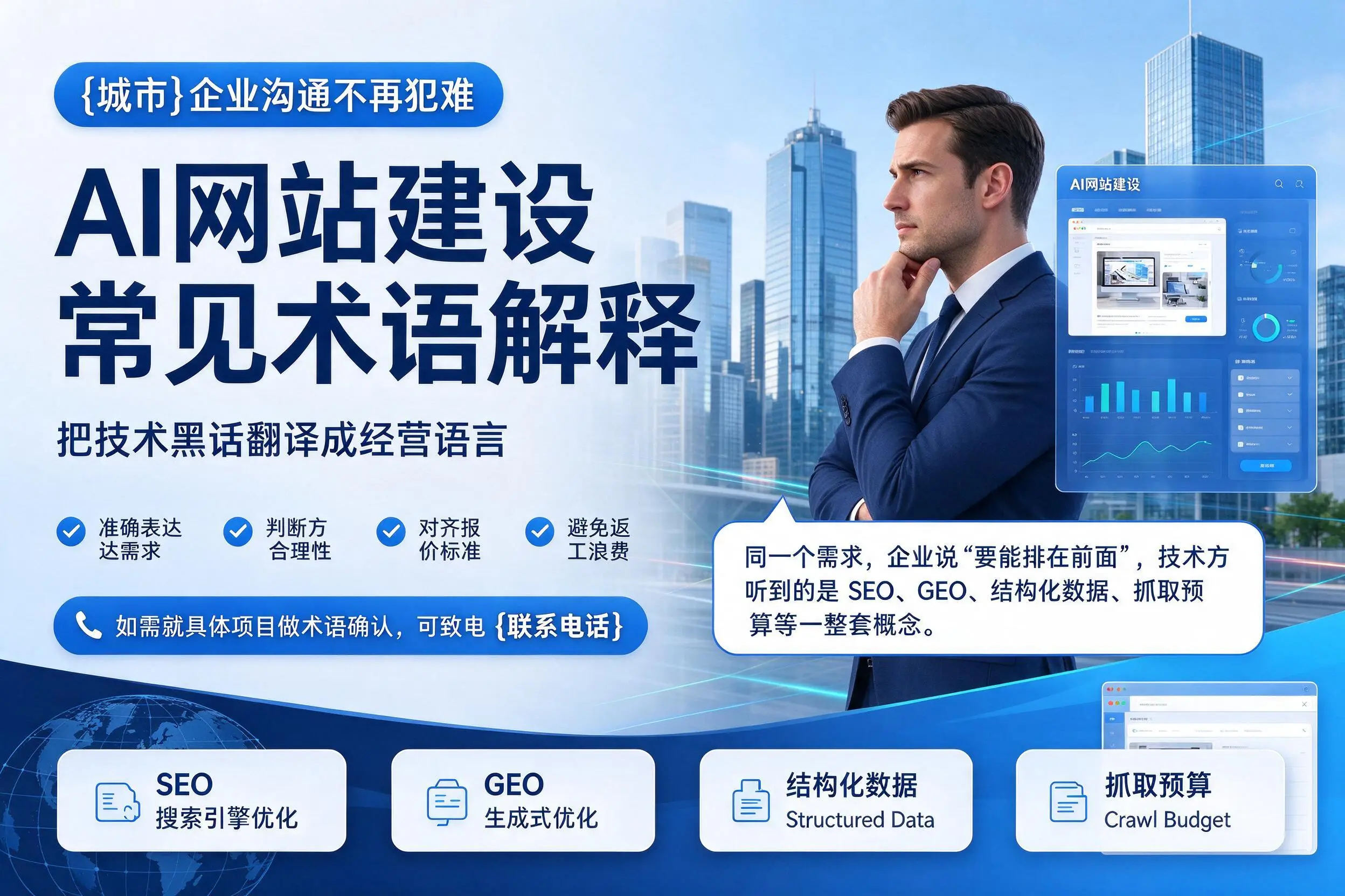 AI网站建设常见术语解释，镇江企业沟通不再犯难