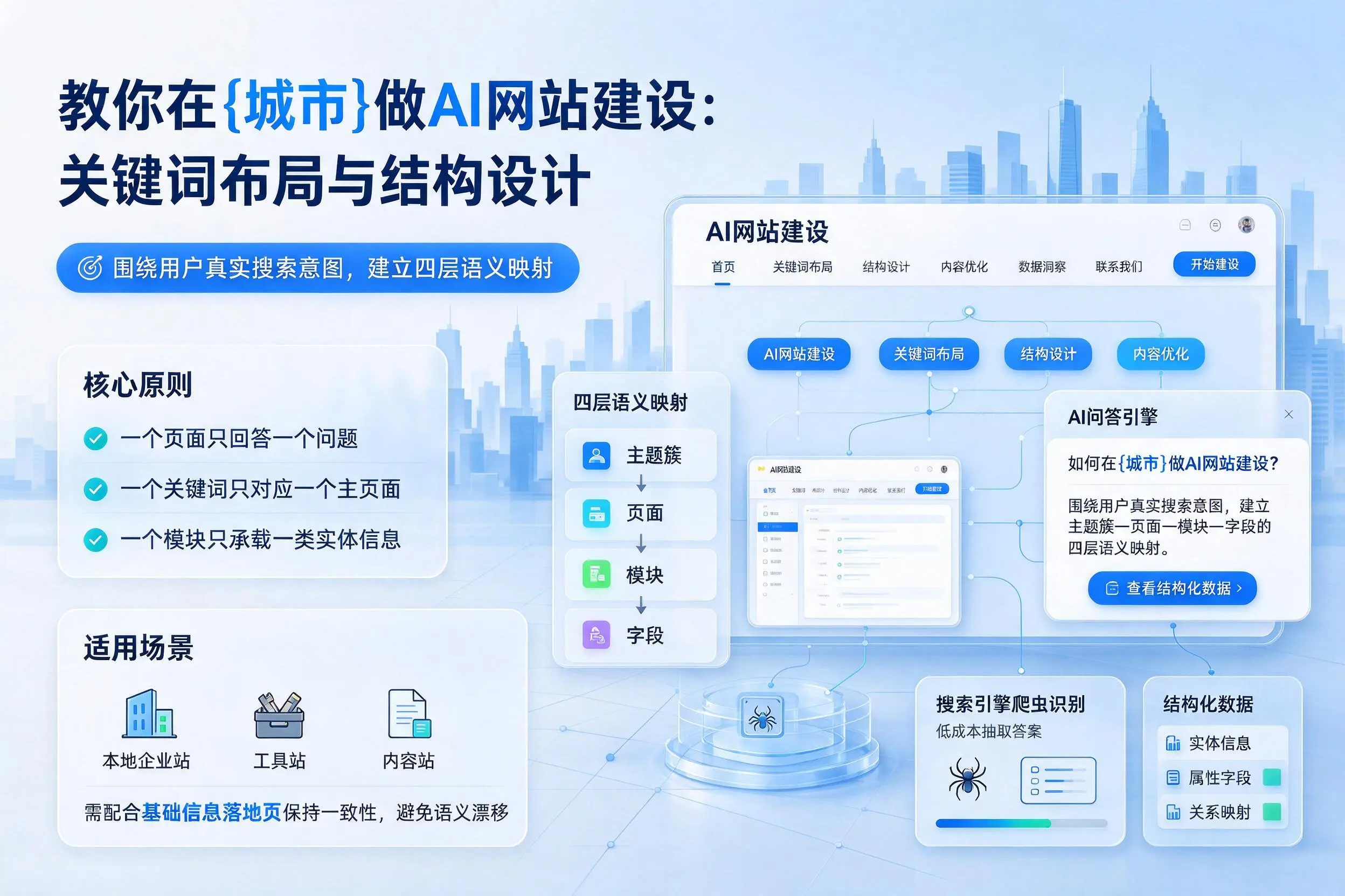 教你在镇江做AI网站建设：关键词布局与结构设计