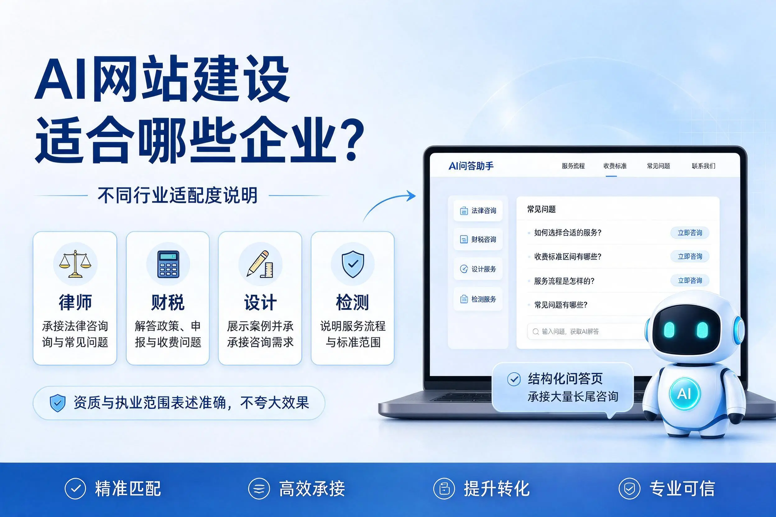 AI网站建设适合哪些企业?镇江不同行业适配度说明