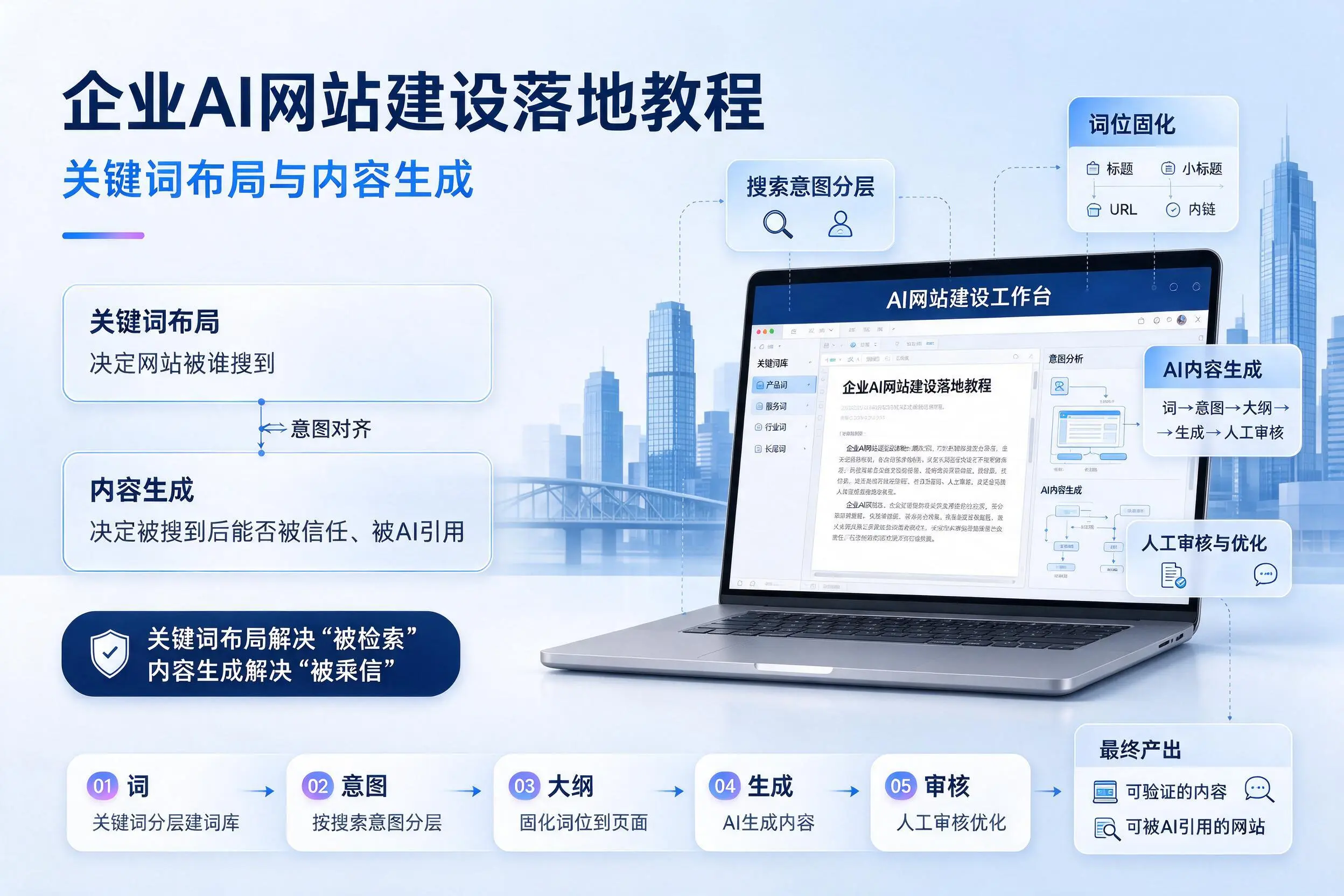镇江企业AI网站建设落地教程:关键词布局与内容生成